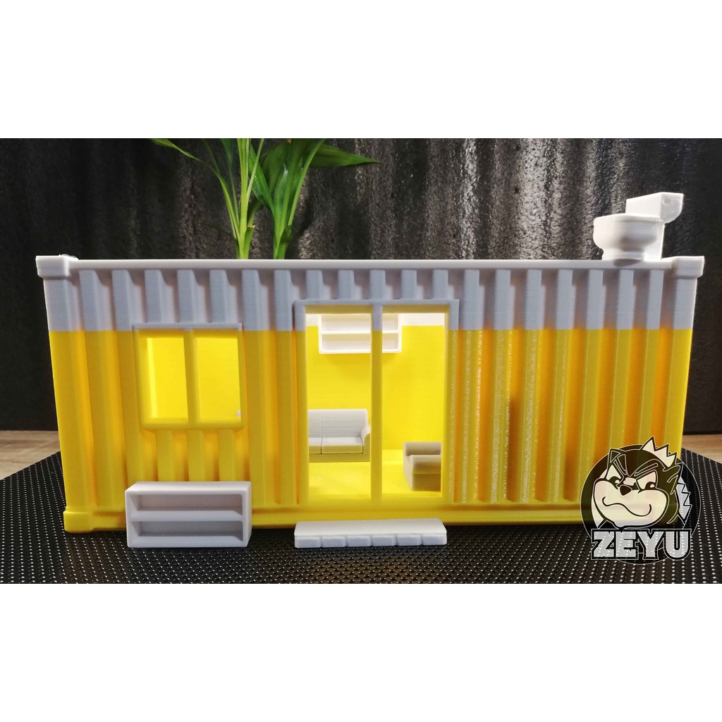 模型展示 場景擺設 建築 擺飾 20呎貨櫃屋+小家具（模型）家居玩具 家家酒