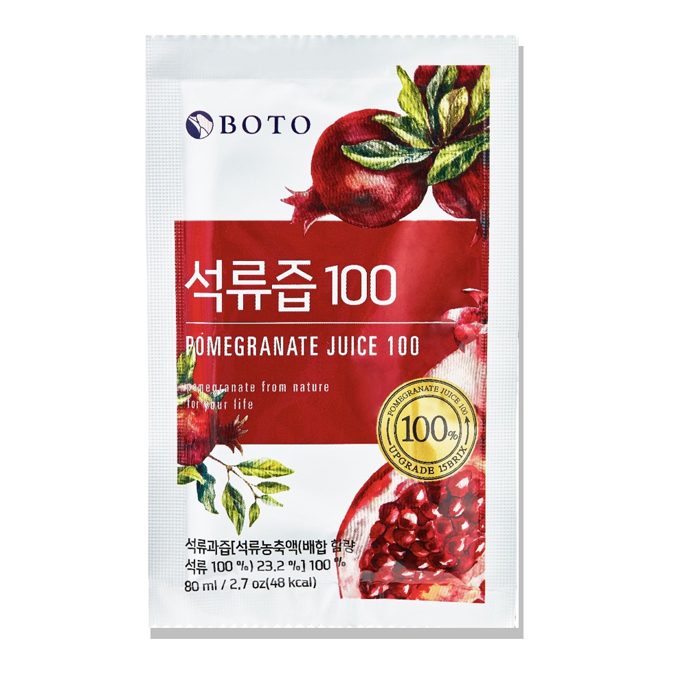 韓國 BOTO 紅石榴美妍飲 100% 紅石榴汁 80ml/包 石榴汁 果汁 石榴飲 石榴 紅石榴飲