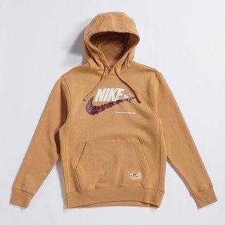 NIKE NSW HOODIE 長袖上衣 帽T 刷毛 咖啡豆LOGO 保暖 DX6513-722焦糖可可