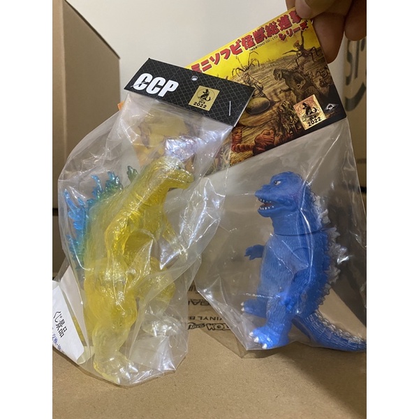 奧司玩具 全新未拆 日本製 哥吉拉 ccp 透明西瓜黃 maxtoy 怪獸總進擊 godzilla 軟膠