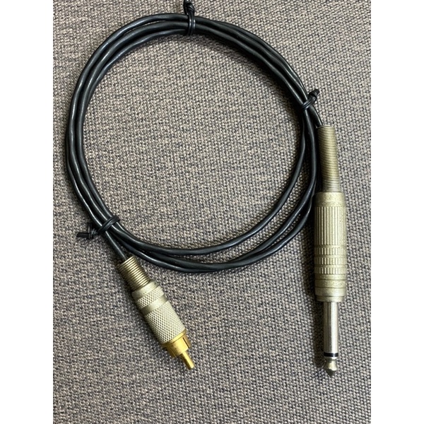 二手日本 6.3mm/RCA 訊號線，長度約130公分