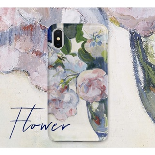蘋果手機殼/保護套/設計軟殼．APPLE iPhone 11/iPhone11．現貨．復古粉紫色油畫花朵．附同款鐵製禮盒