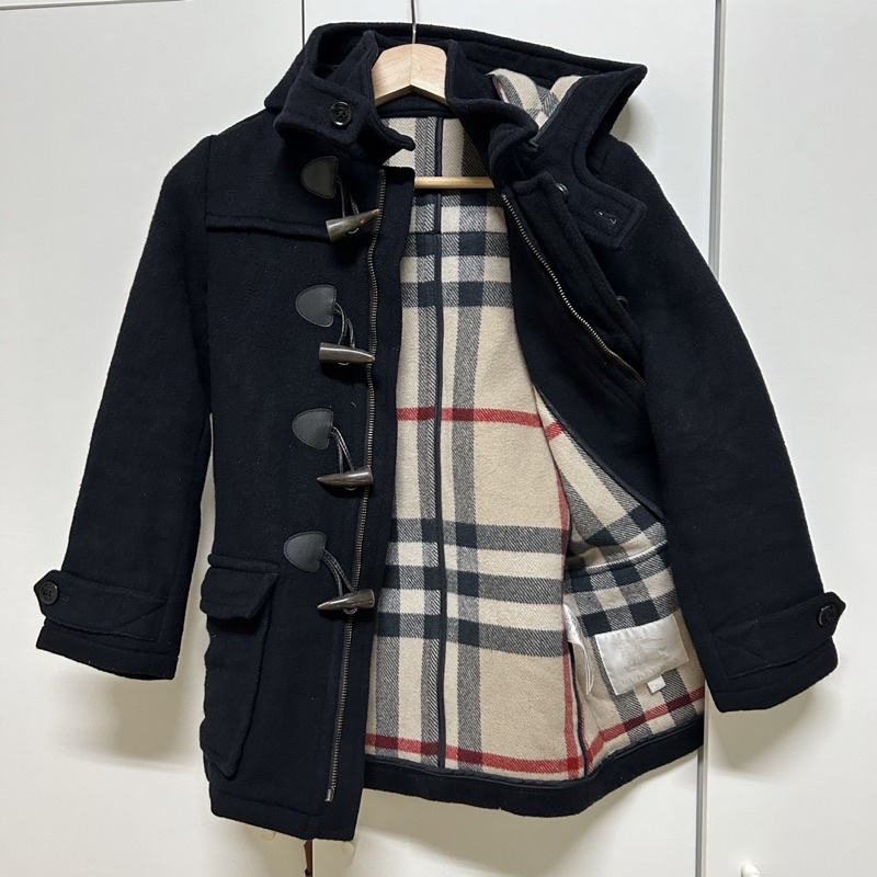 Burberry kid 10y羊毛外套羊角外套