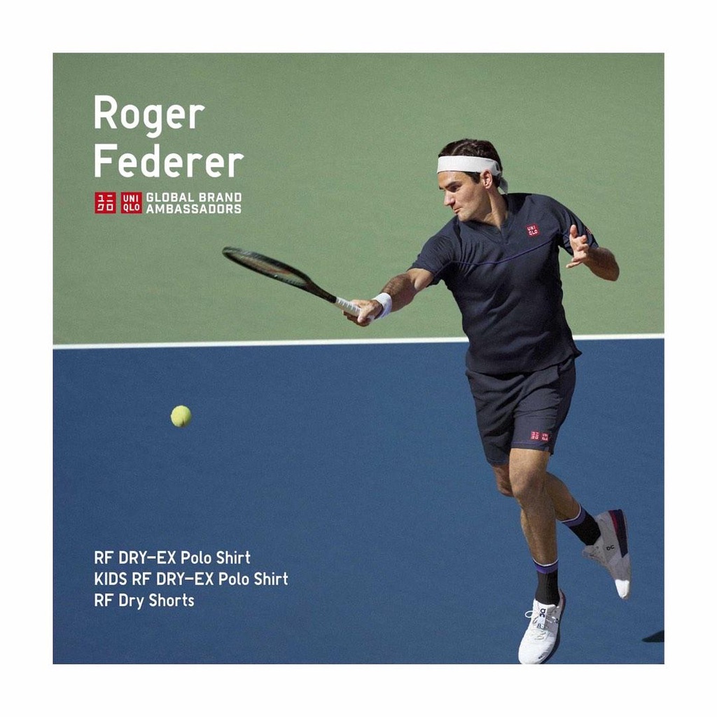 【詠揚模型玩具店】uniqlo 費德勒 rf Federer Dry-EX 黑 POLO衫 m 2021 美網戰袍 網球