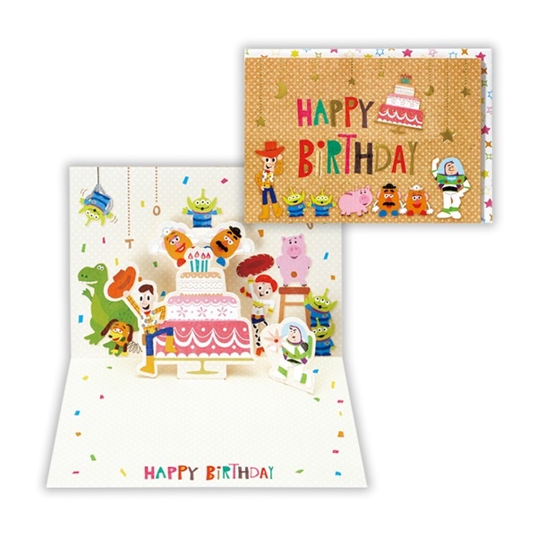 (現貨)日本 玩具總動員 生日蛋糕 慶祝派對 立體生日賀卡 立體生日卡片 生日卡片 造型卡片 卡片 胡迪 巴斯光年