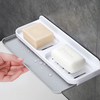 抽屜式肥皂盒 雙格瀝水肥皂架 2色 北歐風 瀝水架 肥皂架 浴室置物 瀝水肥皂盒 雙格香皂架 瀝水盤 雙皂盒