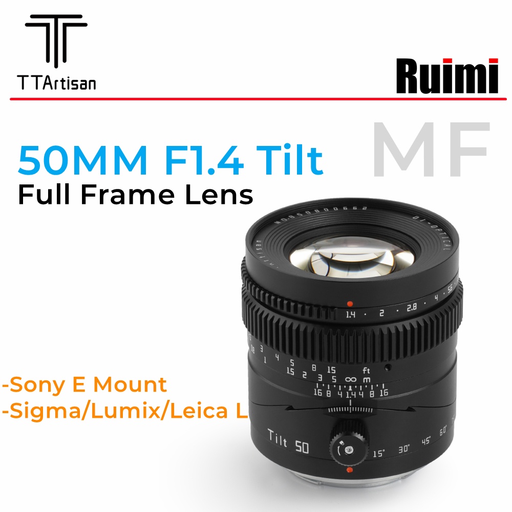 TTArtisan銘匠光學50mm f1.4 移軸全畫幅手動對焦鏡頭 適用於索尼E卡口 佳能R卡口 富士X L口微單相機