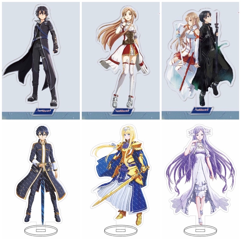⚡️J⚡️【現貨】刀劍神域 人形立牌 動漫周邊 桐人 亞絲娜 愛麗絲 詩乃 尤吉歐 法娜提歐 阿多米尼斯多雷特