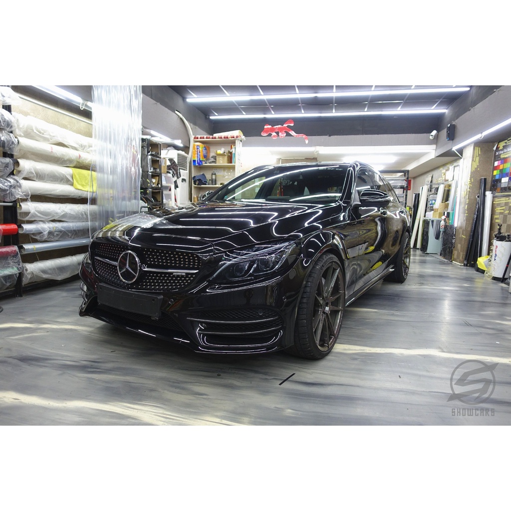 M-BENZ C43 Estate全車犀牛皮 車頭犀牛皮 引擎蓋貼膜 大燈貼膜 燻黑車燈 夜色套件 鍍鉻黑化 S205