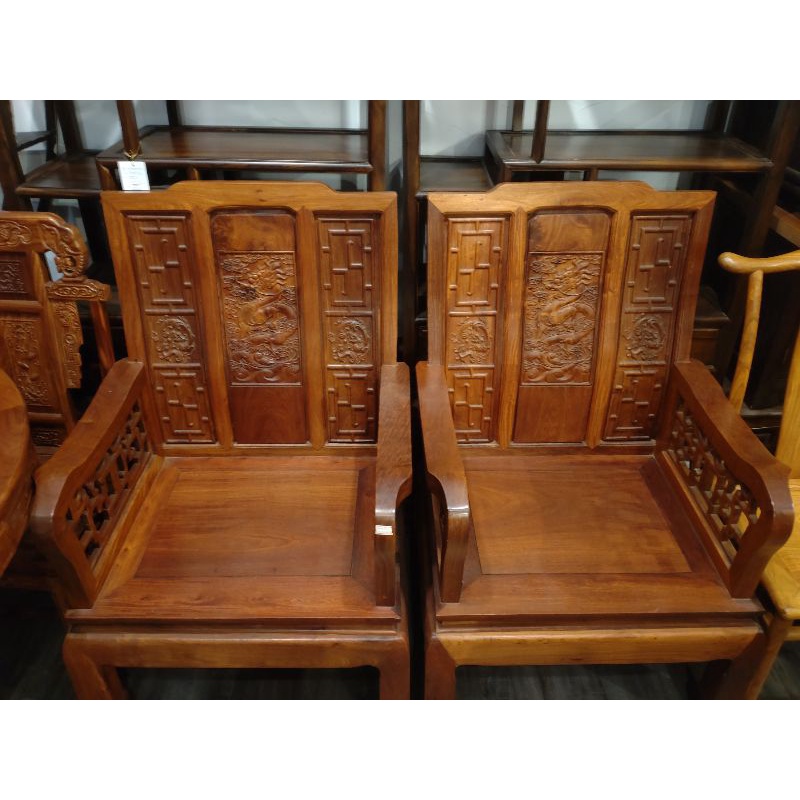 頂級緬甸花梨硬實木雕花沙發椅、大椅，自取再便宜