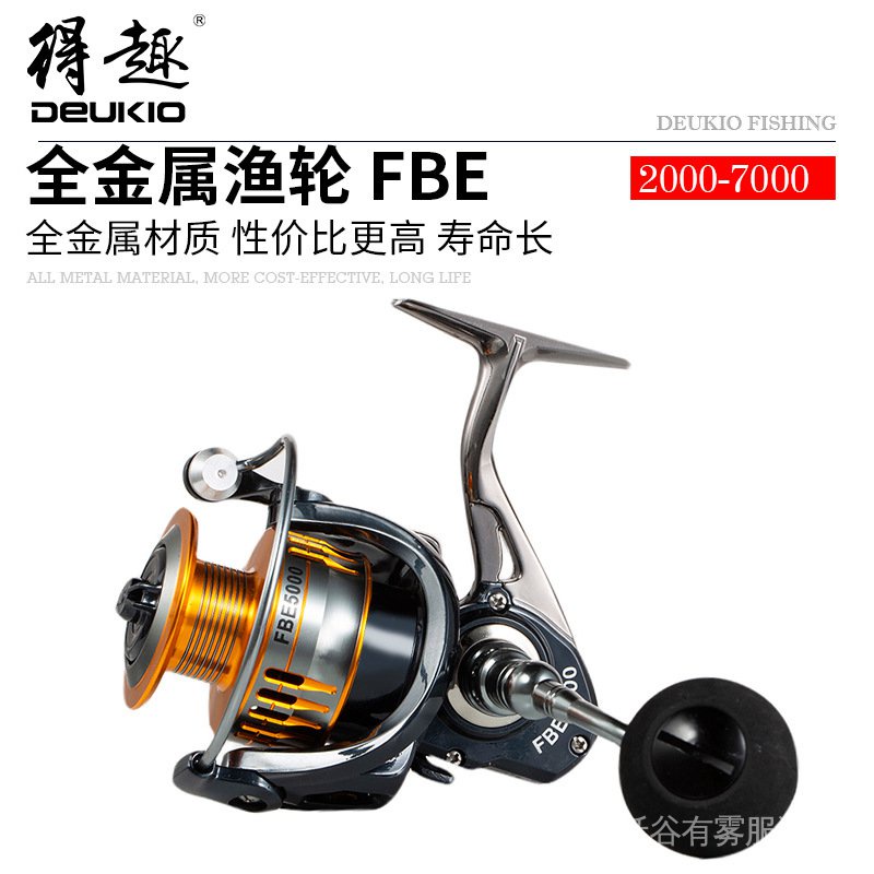【新品優惠】DEUKIO捲線器 FBE17+1BB單項無間隙 漁輪 金屬主體 海釣紡車輪捲線器