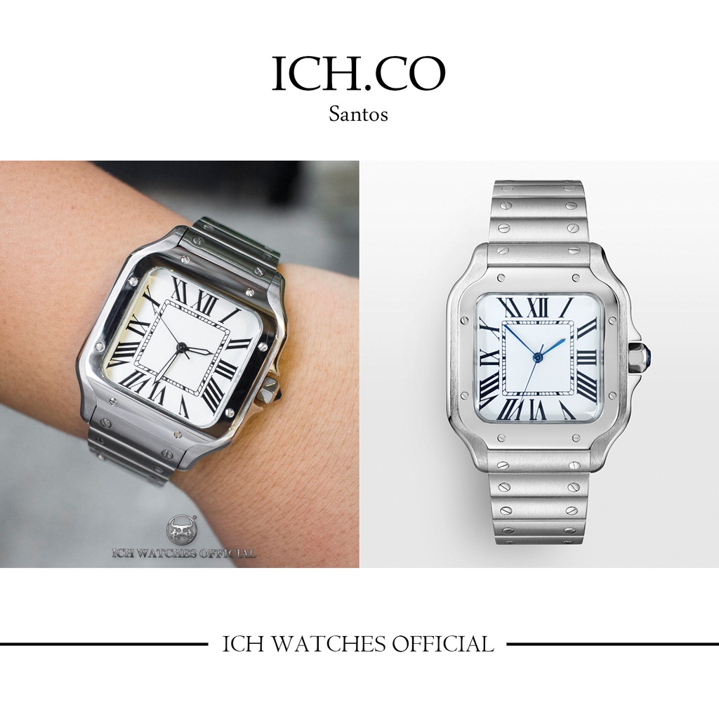 臺灣ICH Watches 山度士Santos 自動機械錶-男錶女錶手錶日本星辰8215機芯精工 seiko NH35芯