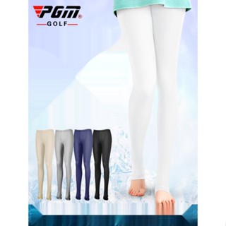 熱銷 PGM高爾夫衣服女防曬打底褲夏季冰絲連褲襪子九分/踩腳褲特價