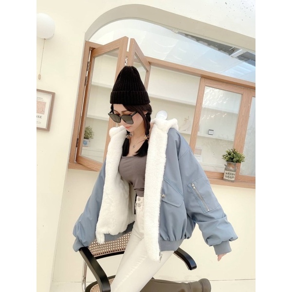 【現貨秒出】超爆款🔥兩面穿熊寶寶外套🐻 舒適好穿 日常穿搭 飛行外套 材質柔軟好摸 CP值高 保暖 熊寶寶外套 防風外套