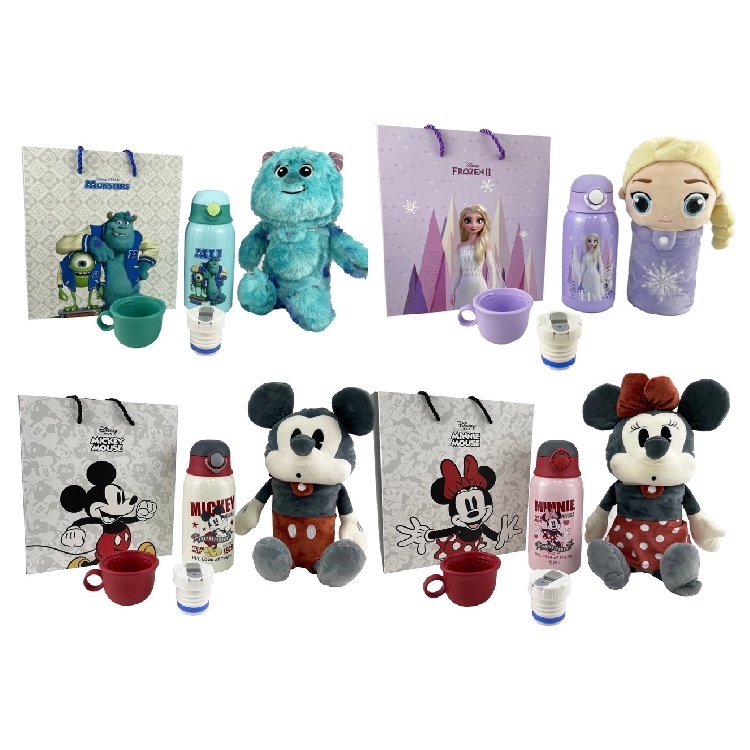 Disney 迪士尼 玩偶保溫瓶組合/禮盒(多款可選)【安琪兒婦嬰百貨】