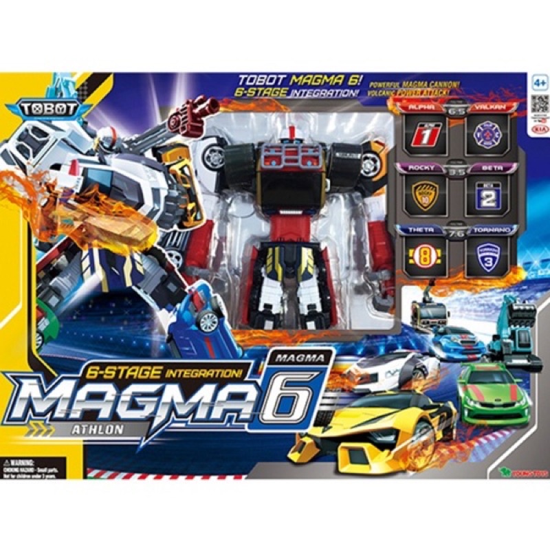 盒損品 Tobot 機器戰士 MAGMA6 六合一 工程組 小孩玩具 機器人 無敵鐵甲機器戰神