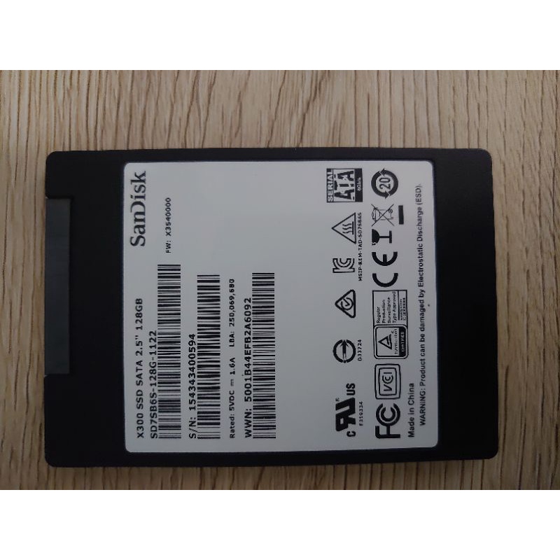 Sandisk X300 SATA SSD 128GB(二手）