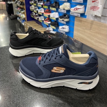 SKECHERS ARCH FIT 男款 寬楦 休閒 慢跑鞋 232501BKRD 黑色 NVOR 藍色 高支撐 舒適