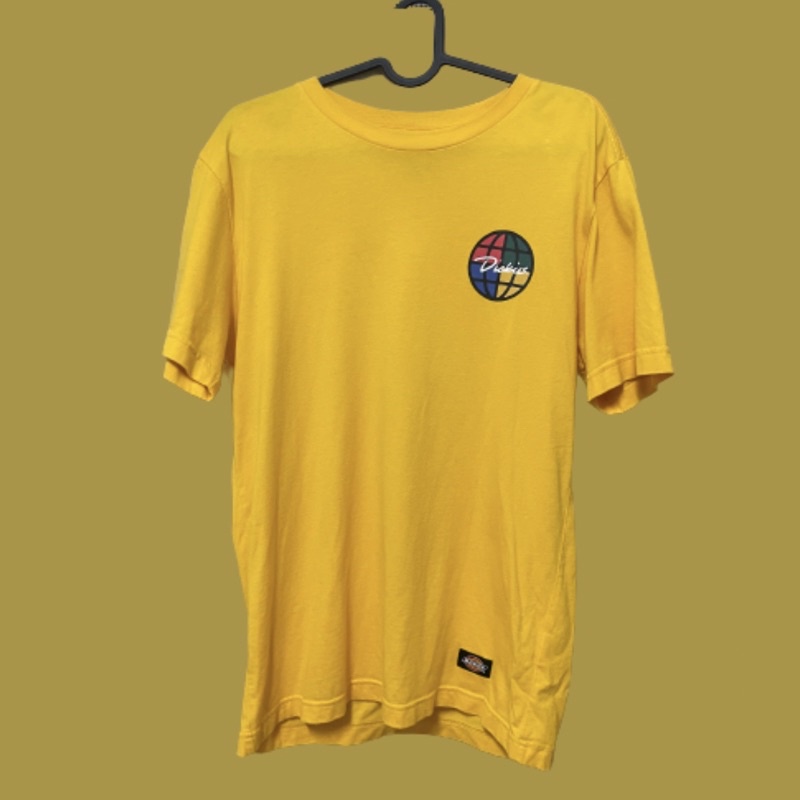 DICKIES 滑板牌 短袖上衣 素色 圖T 大logo 黃色
