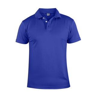 HODARLA 男女彈力涼感短袖POLO衫(高爾夫 羽球 立領 休閒T 短T 藍