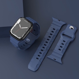 新款運動矽膠錶帶 適用於 Apple Watch 9 8 7 6 SE 蘋果手錶錶帶 41mm 44 45mm 防水錶帶