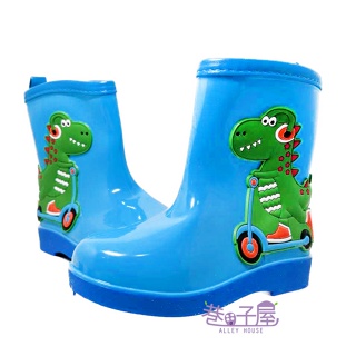 童鞋 恐龍 立體造型 雨鞋 雨靴 雨天必備 [225] 藍【巷子屋】