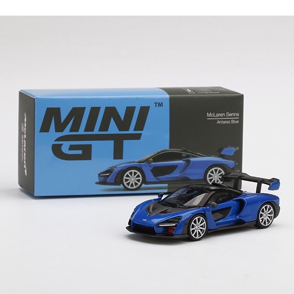 [玩三工作室] 送膠盒 MINI GT #232 McLaren Senna 藍 左駕 1/64