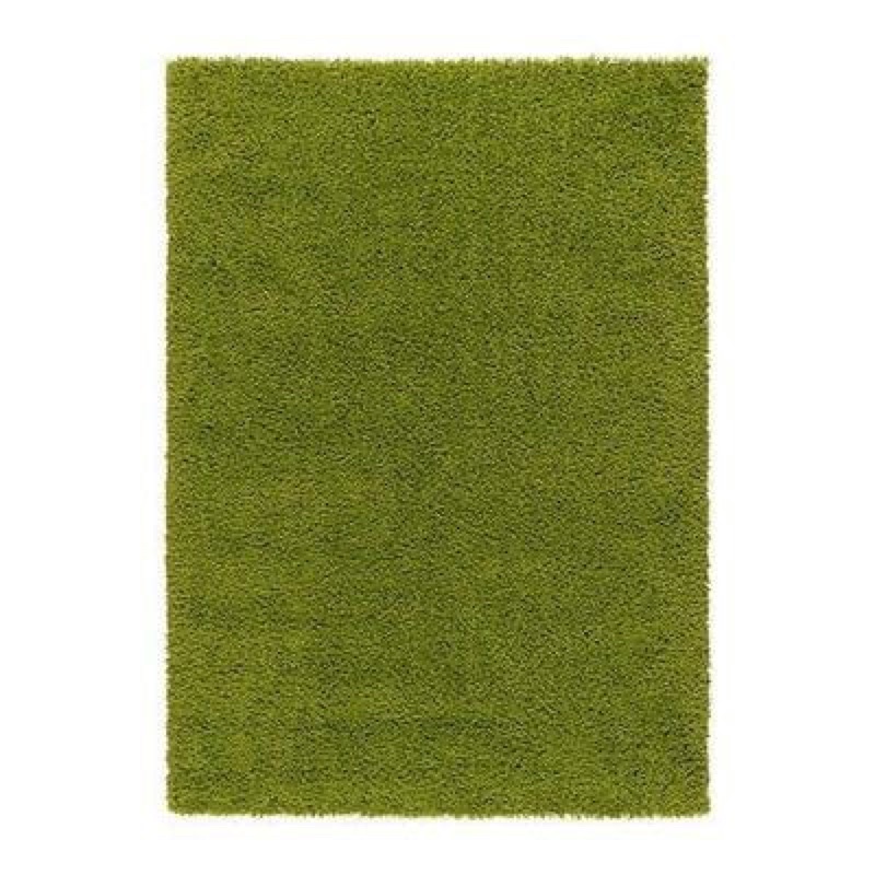 IKEA HAMPEN (133*195公分）綠色地毯 長毛地毯 草綠色地毯 仿草皮