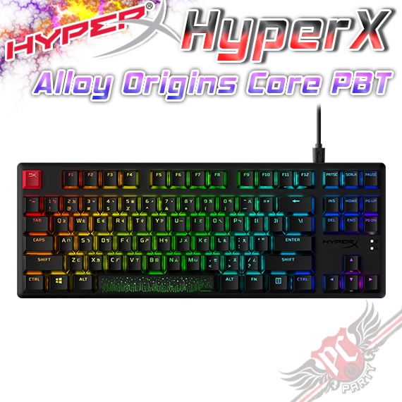 HyperX Alloy Origins Core 起源 PBT 機械式電競鍵盤 輕快紅軸 PC PARTY
