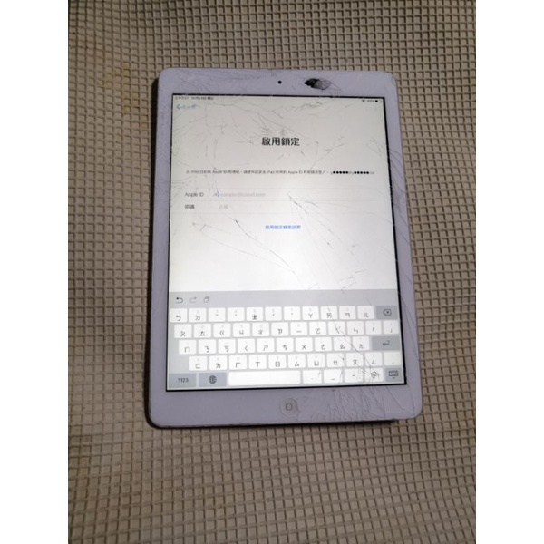 零件機Apple iPad Air 9.7 吋A1474 觸摸裂有鎖ID鎖