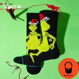 【 🇺🇸大鬍子美國襪子選品 】STANCE - MR GRINCH CREW SOCKS經典聯名系列街頭休閒長襪