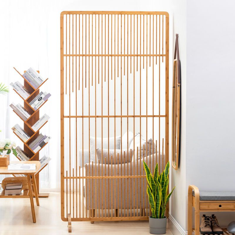 日式 竹子  屏風 隔斷 客廳 家用 簡約 實木格柵 折疊 移動 入戶 玄關 落地 座屏 屏風