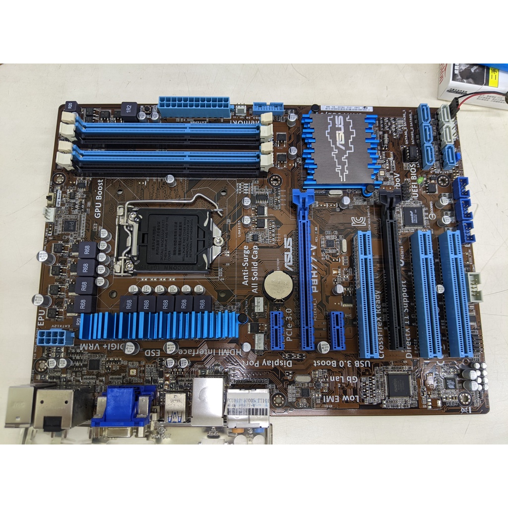 華碩 P8H77-V主機板 / 1155 / DDR3 含擋板 二手良品