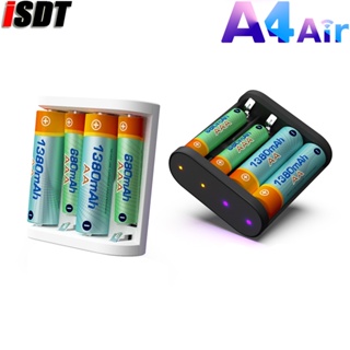 Isdt A4 Air 10W 1.5A DC 智能電池充電器, 用於 AA AAA 10500 12500 NiMH