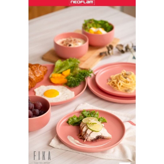neoflam FIKA PINK陶瓷餐盤4件組