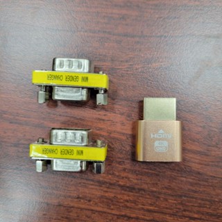 HDMI 假負載 4K 模擬 顯卡欺騙 虛擬顯示 鎖屏; VGA 螢幕 D-SUB 15PIN 15針 公對母