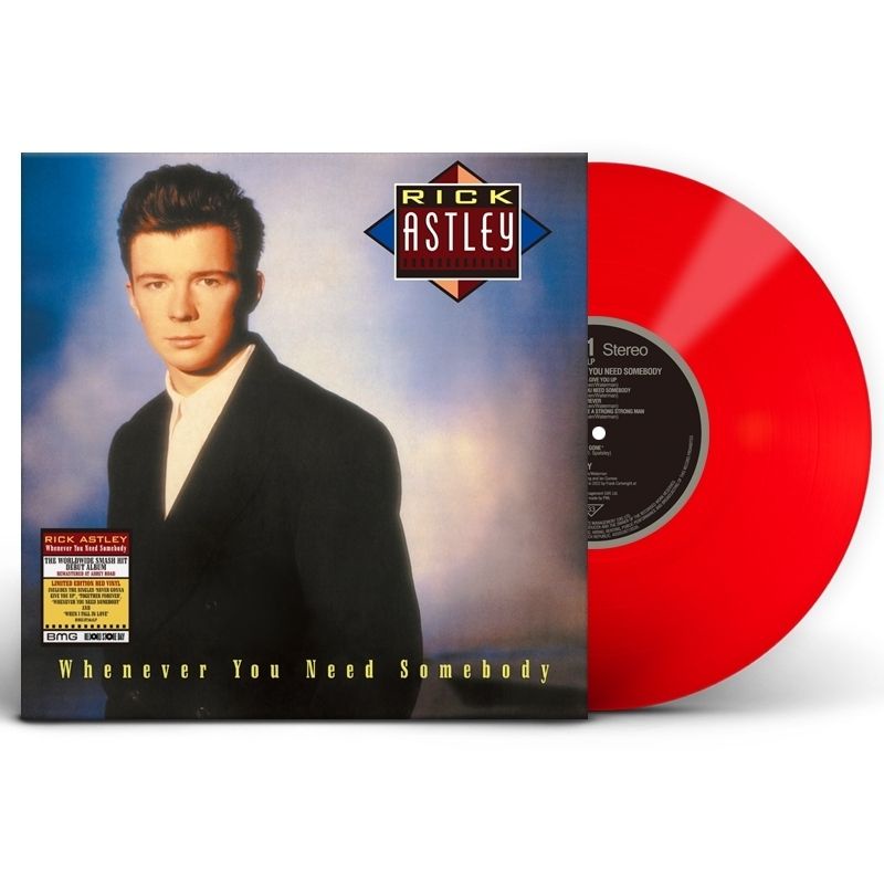 Rick Astley 瑞克艾斯里 Whenever You Need Somebody LP紅膠唱片