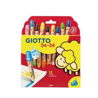 GIOTTO be-be可洗式寶寶木質蠟筆/ 12色/ 新版 eslite誠品
