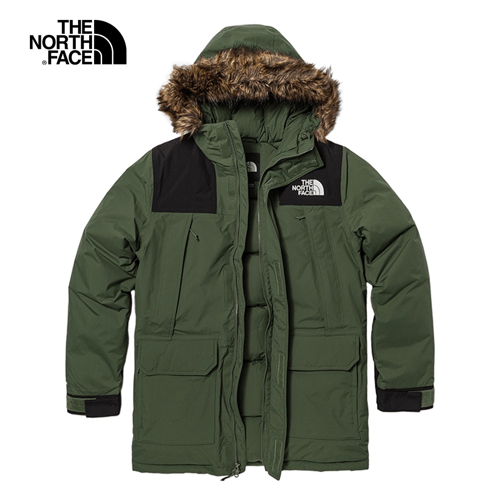 The North Face北面男款綠色防水透氣連帽寬鬆羽絨外套｜5B19NYC
