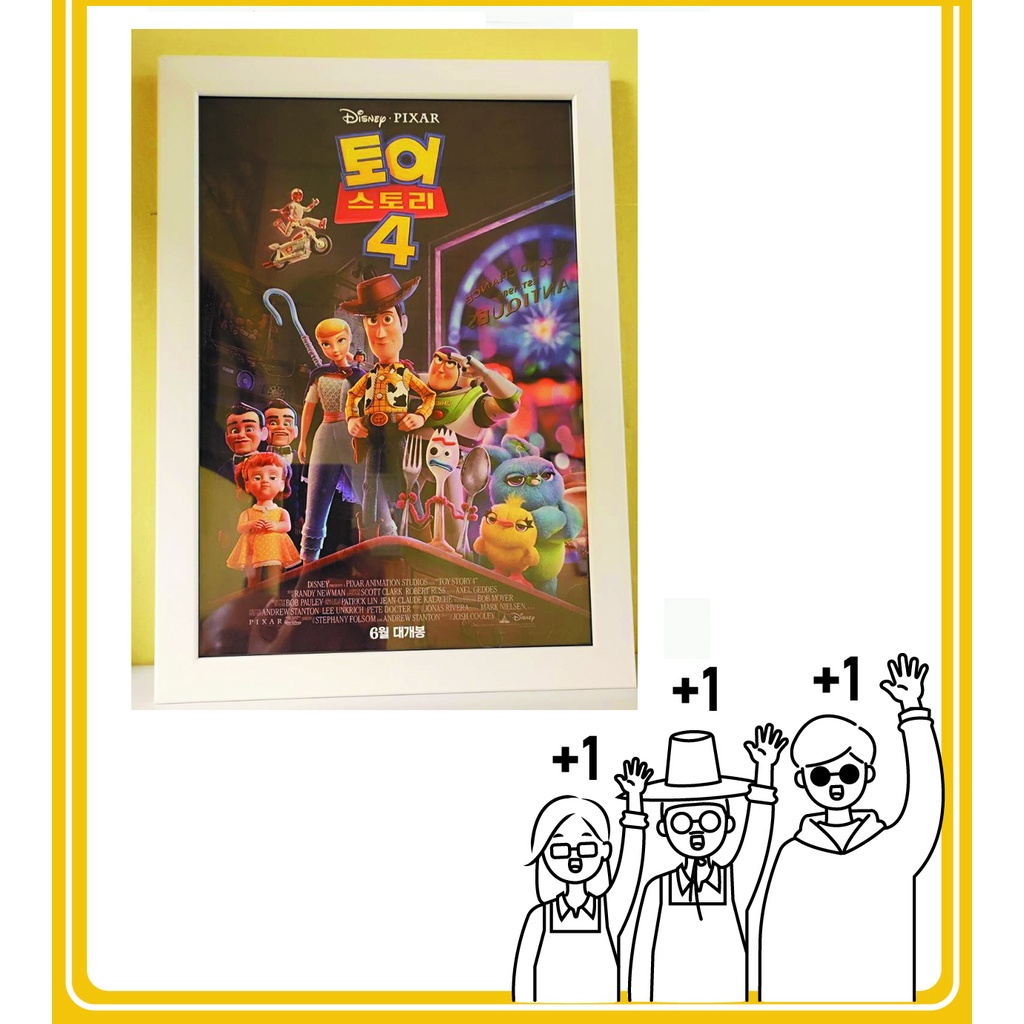 玩具總動員4 官方小海報+相框 TOY 4 韓文版 反斗奇兵4 K-pop Kstar
