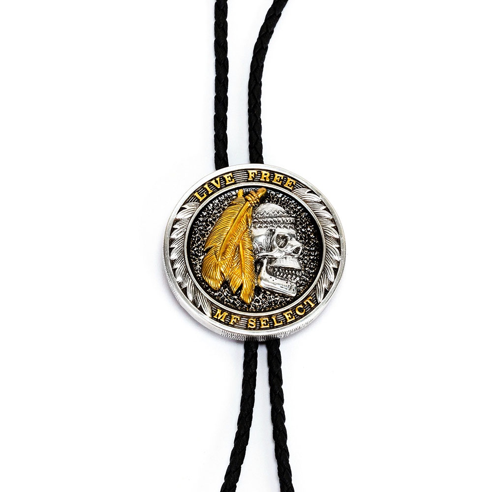 骷髏硬幣 保羅領帶 Bolo Tie 美式領帶 項鍊 古銀款 (BTIJA1136N-A)│MF select
