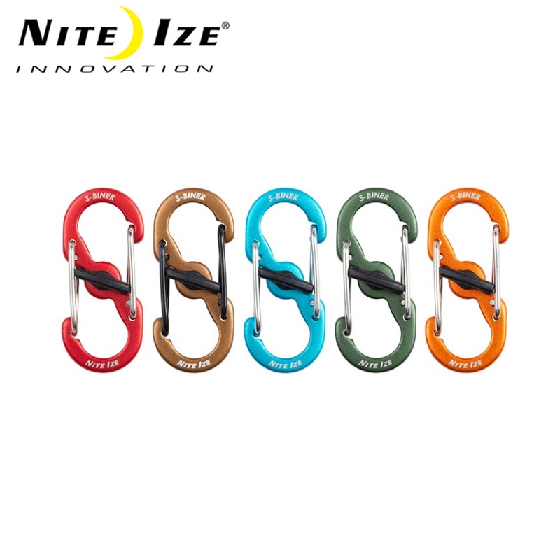 【NITE IZE】鋁製帶鎖S型雙面扣環 #0.5  S-BINER® MICROLOCK® ALUMINUM