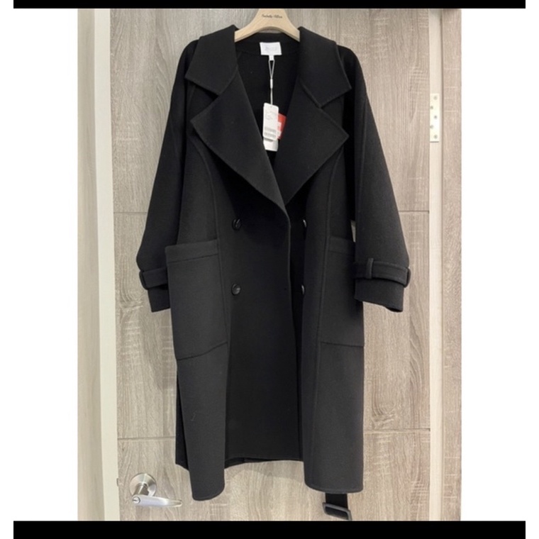 艾莉詩IRIS 羊毛大衣/黑/M號，原價快三萬，全新