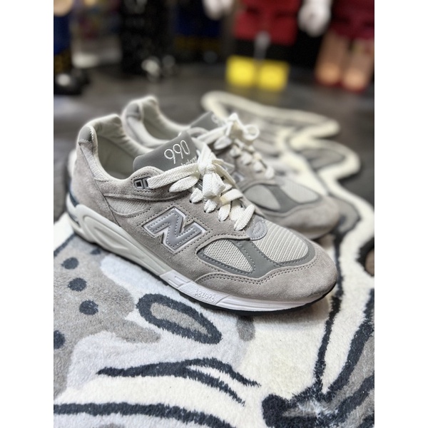 BLS • 近全新 us8 NEW BALANCE 990V2 M990GR2 GREY 反光 美國製 灰 3-5回著用