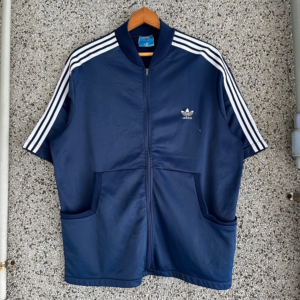[Oldman Vintage]Adidas Originals 短袖 復古外套 古著 三線 襯衫 約L 外17