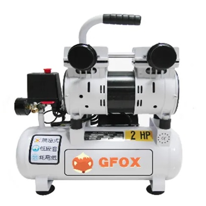 ｛伊佐空壓機零件小舖｝ GFOX 無油式 雙缸 2HP 10L 110V/60Hz 空壓機 空氣壓縮機
