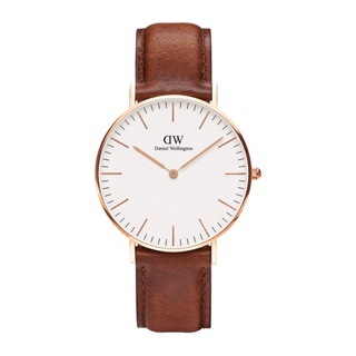 DW手錶 Daniel Wellington Classic St Mawes 36mm棕色真皮皮革DW00100035