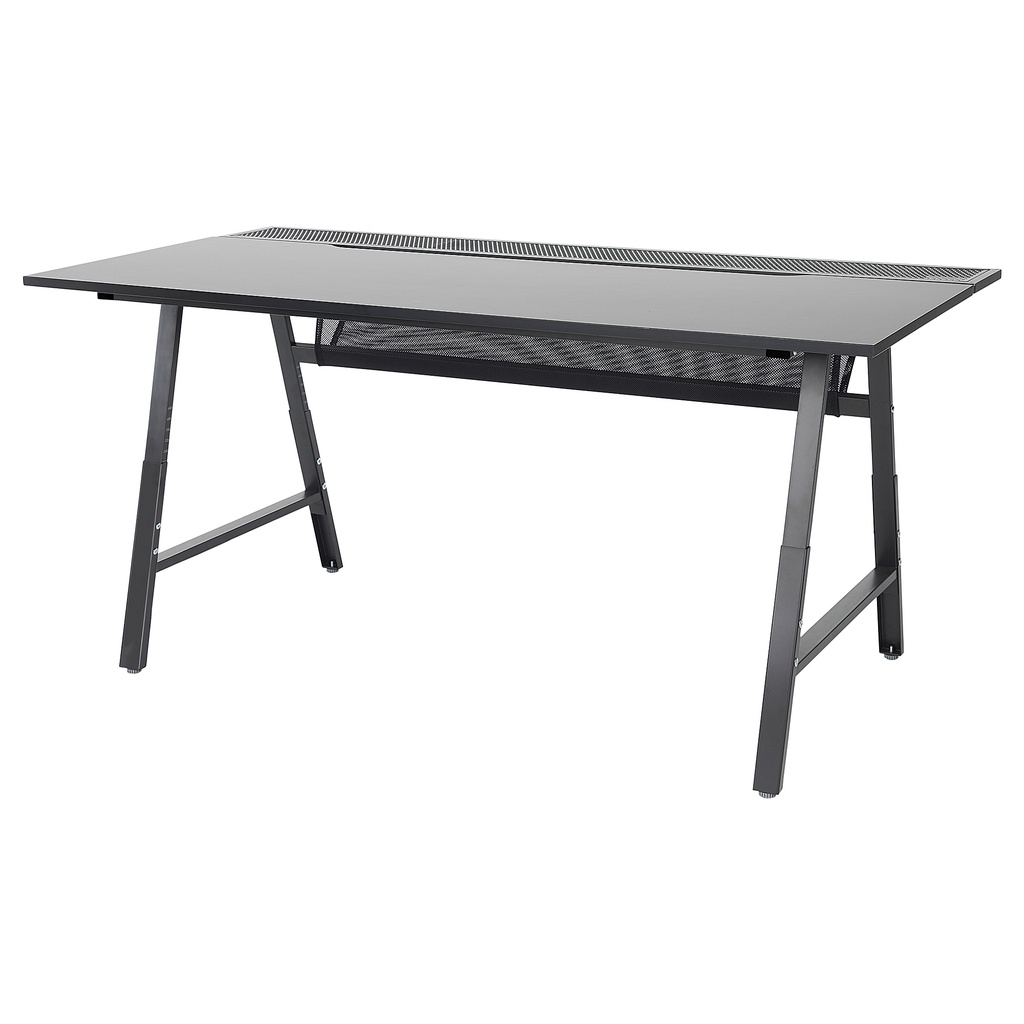 北歐IKEA宜家UTESPELARE電競桌書桌工作桌辦公桌電腦桌/黑色/80x160/高度可調/二手八成新/特$3980