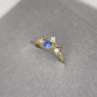 輕珠寶💎藍寶石 0.32克拉 925純銀戒指
