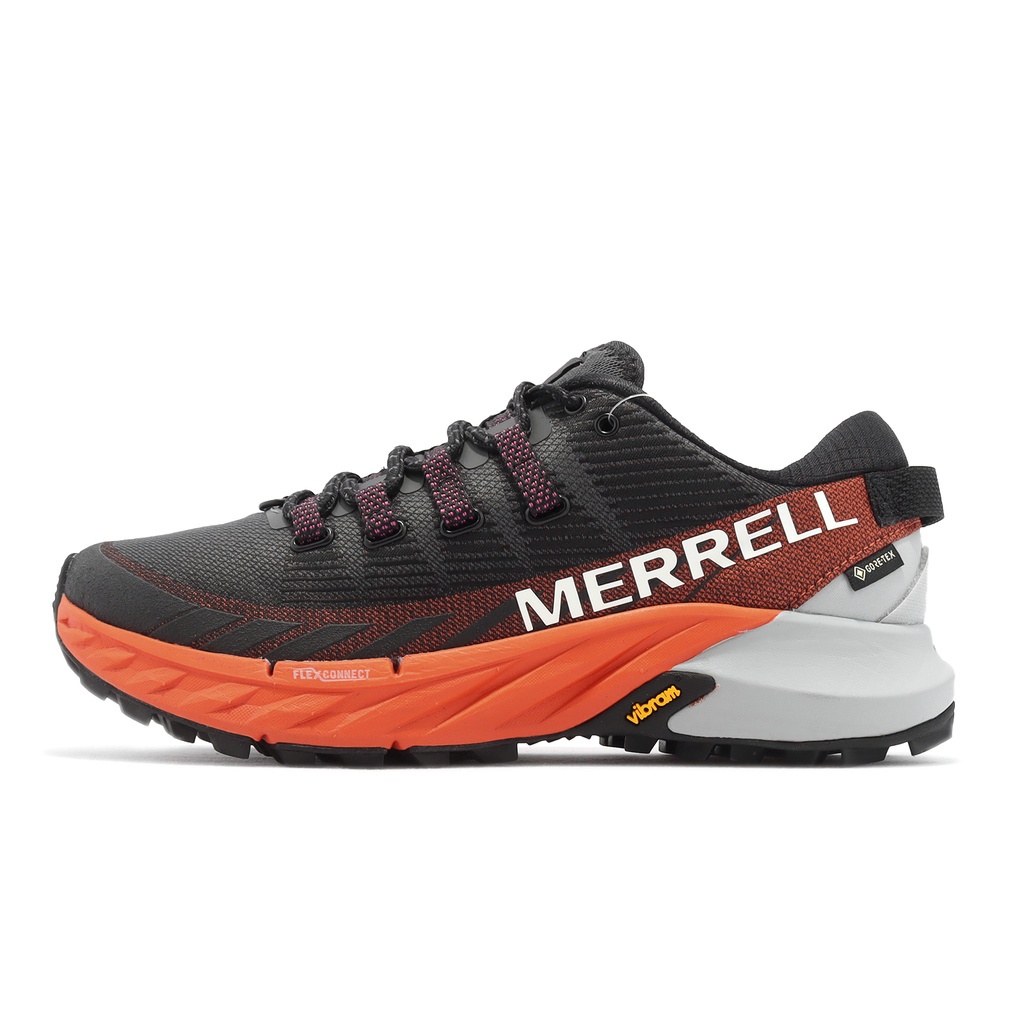 Merrell 戶外鞋 Agility Peak 4 GTX 黑 橘 女鞋 越野 登山鞋 防水 ACS ML067404